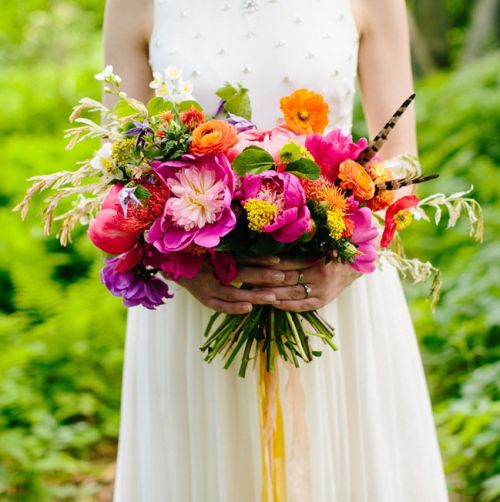 bright wedding bouquet