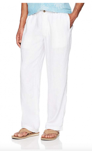 Amazon Brand - 28 Palms Men's Relaxed-Fit 100% Linen Pant with Drawstring