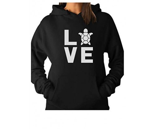 TeeStars – I Love Turtles – Turtle Print Women’s Hoodie