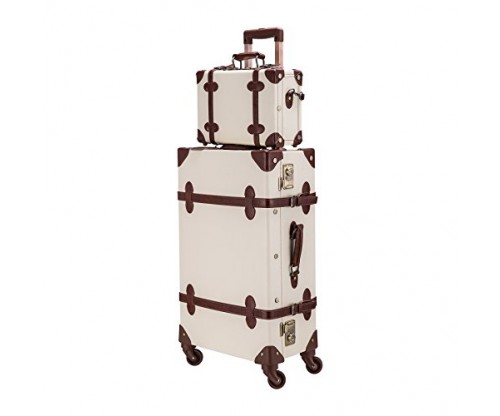 CO-Z Premium Vintage Luggage Set with Locks