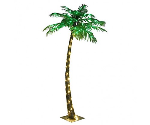 LIGHTSHARE 5ft Artificial Lighted Palm Tree