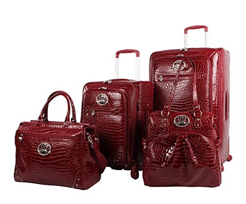 Kathy Van Zeeland Croco PVC Luggage Set of 4 Pieces