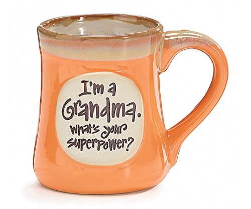 “I’m a Grandma, What’s Your Superpower” Porcelain Coffee Mug