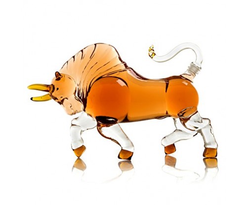 The Wine Savant Charging Bull Liquor Decanter