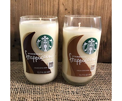 Set of 2 Scented Soy Candles/Mocha and Latte Scents