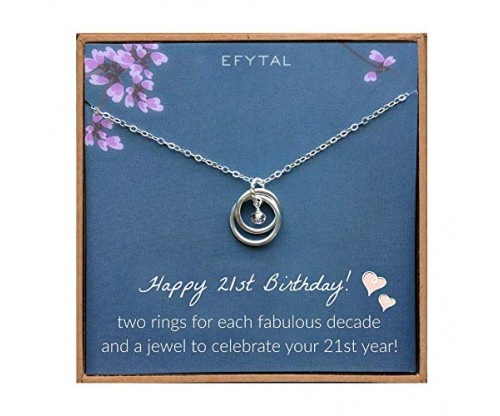 Efy Tal 21st Bday Sterling Silver Necklace
