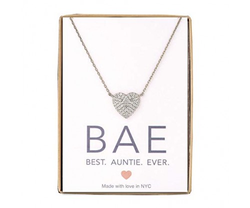 A+O CZ Heart Pendant for Aunts