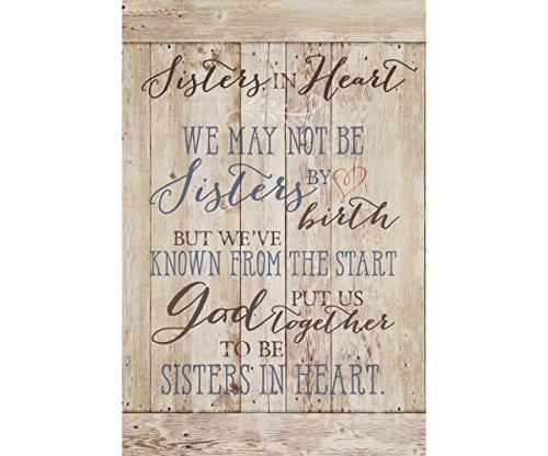 Dexsa Sisters in Heart New Horizons Wood Plaque with Easel Back