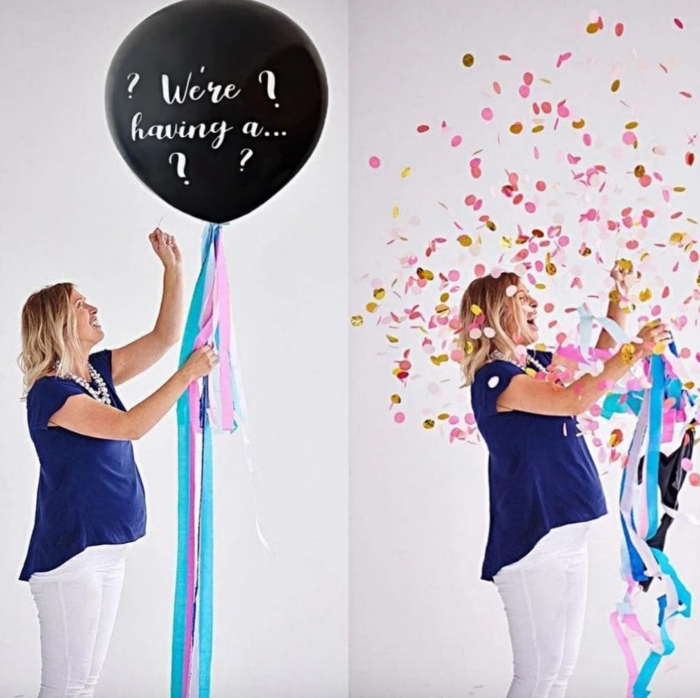 Confetti Balloon Gender Reveal ideas