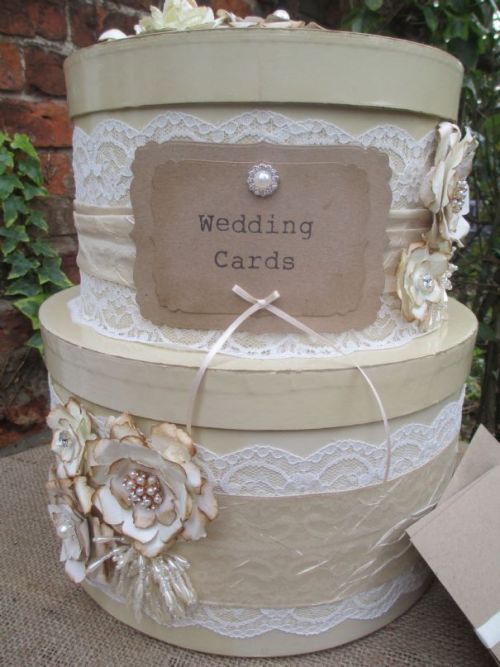 DIY wedding card box ideas stacked hat boxes