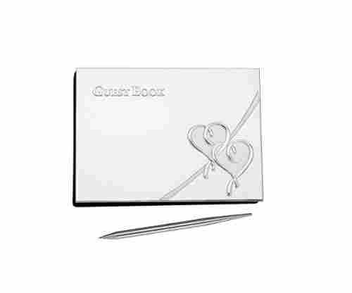 Lenox True Love Guestbook with Pen Silverplate