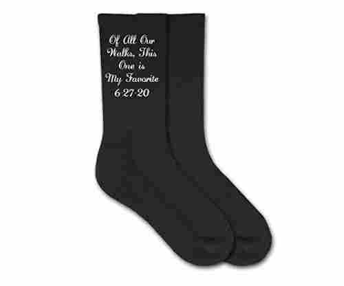 Personalized Socks with Wedding Date