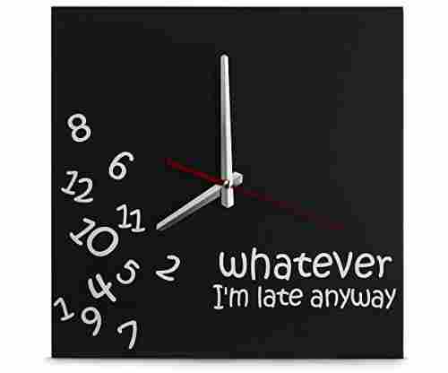 Decodyne ‘Whatever I’m Late’ Wall Clock