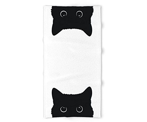 Society6 Black Cat Bath Towel