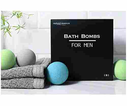 Men’s Bath Bomb Set of 9 by Natural Essence