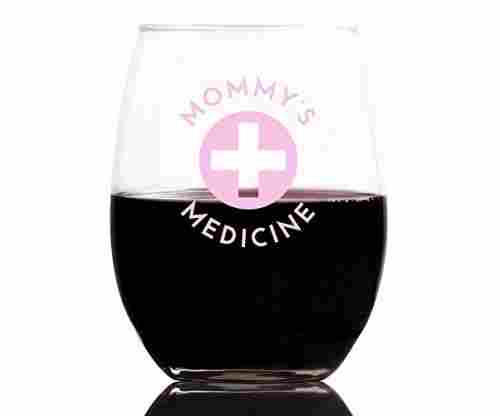 Mommy Medicine Wine Glass