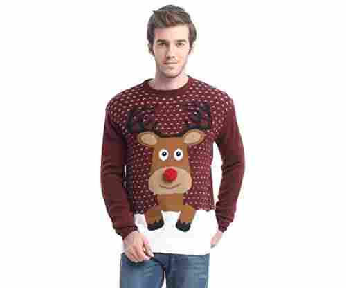 Daisysboutique Men’s Holiday Reindeer Snowman Santa Snowflakes Sweater