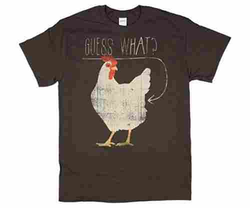Guess What? Chicken Butt Graphic T-Shirt In Brown