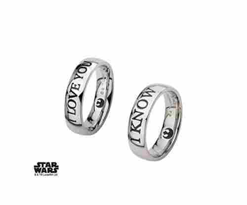 Star Wars I Love You and I Know Set of Rings