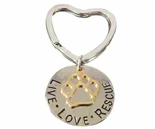 Pet Rescue Jewelry, Live Love Rescue Keychain