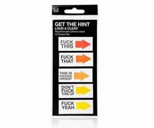 Loud and Clear Get the Hint Sticky Note Tags