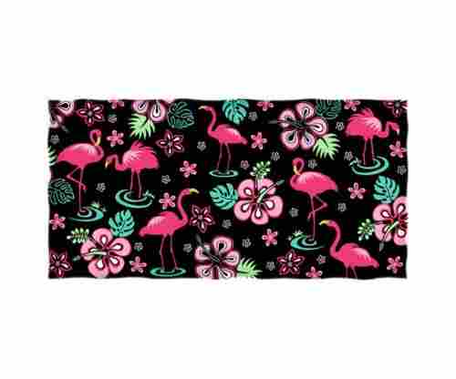 Dawhud Direct Pink Flamingo Hibiscus Towel