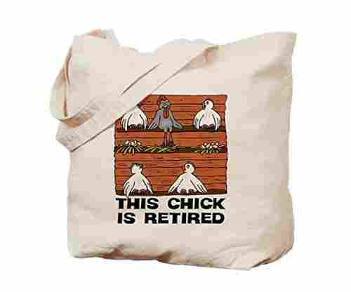 CafePress – Retired Chick – Natural Canvas Tote Bag