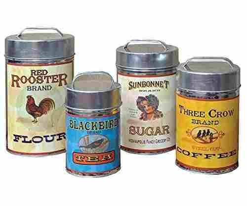 Vintage Canisters Food Safe (Set of 4)