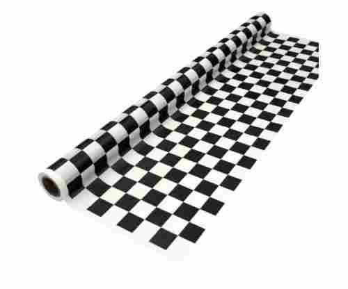 Black and White Printed Plastic Banquet Table Roll
