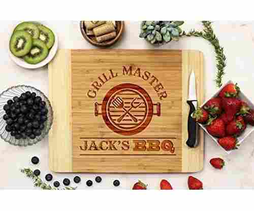 Grill Master, His BBQ Personalized Cutting Board