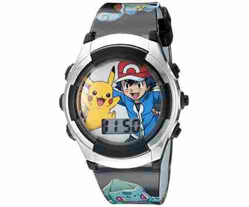 Pokémon Kids’ Digital Watch with Silver Bezel