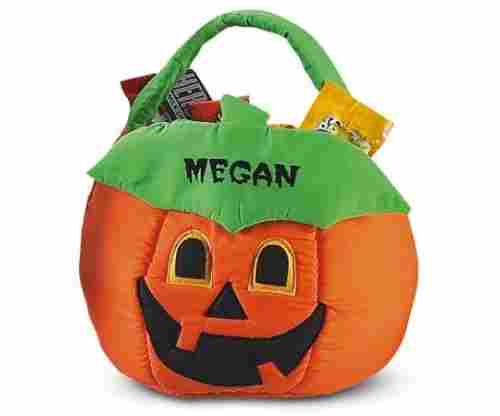 Lillian Vernon Personalized Pumpkin Halloween Treat Bag