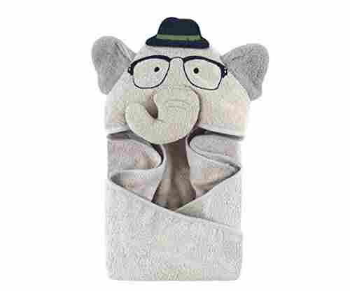 Hudson Baby Animal Face Hooded Towel for Boys