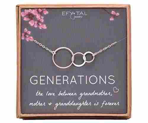 Generations Necklace for Grandma (Sterling Silver)