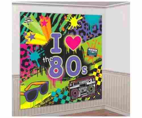 Amscan Awesome 80’s Party Wall Scene Setter