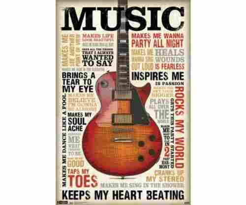 Music Inspires Me Wall Poster
