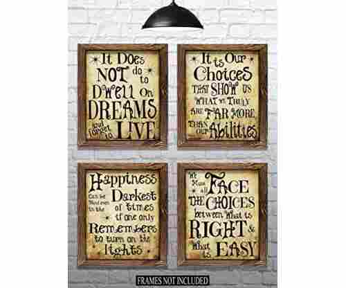 Harry Potter Quotes & Sayings – Set of 4