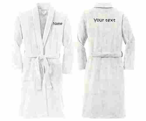 Personalized Plush Microfleece Robe with Embroidered Name & Back