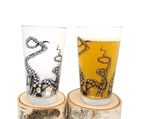 Black Lantern Pint Glasses