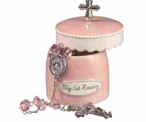 Pink Rosary Keepsake Box by Grasslands Road