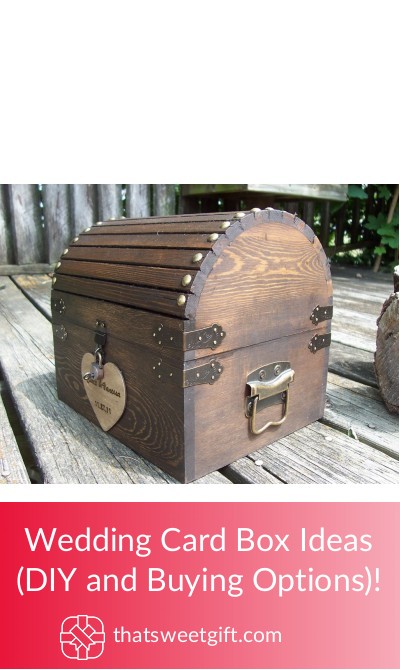 DIY Rustic Wedding Card Box with Lock and Card Sign Wooden Gift